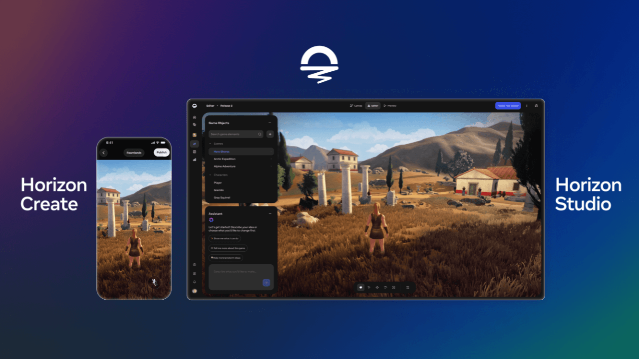 Meta, yapay zeka destekli yeni oyun geliştirme araçları Horizon Create ve Horizon Studio'yu tanıttı