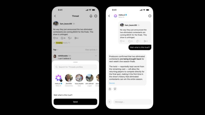Threads kullanıcıları artık Meta AI ile direkt mesaj aracılığıyla iletişim kurabiliyor