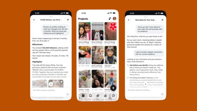 Instagram, “Edits” uygulamasına bir yapay zeka asistanı ekledi