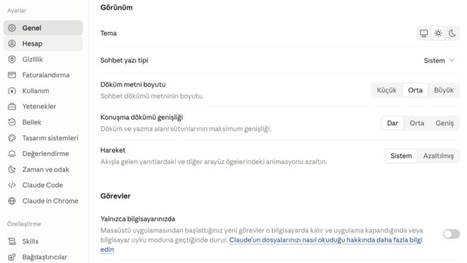 Anthropic, Claude’a Türkçe arayüz desteği ekledi