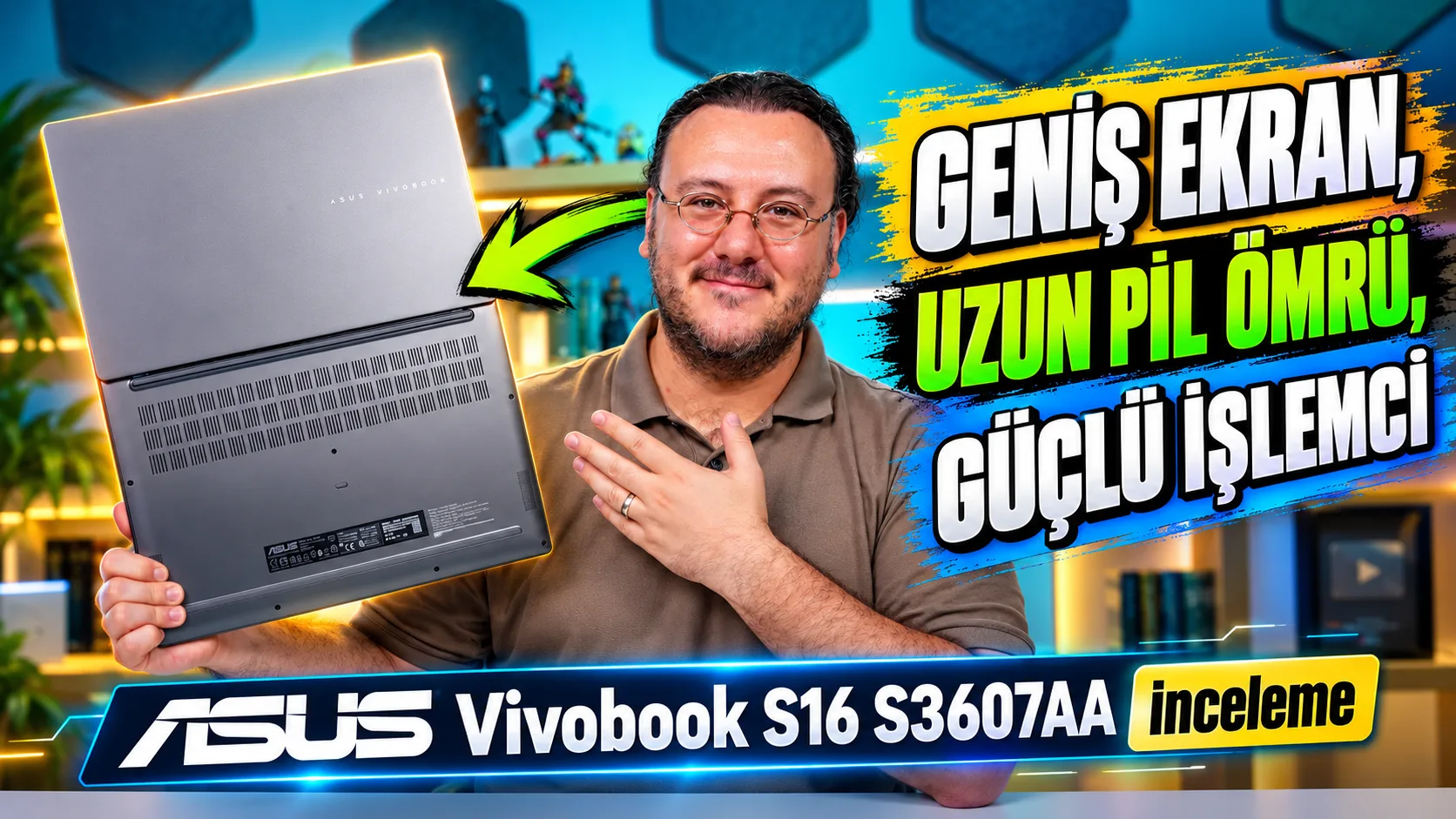 Core Ultra 7 355, 16 inç OLED ekran ve 70 Wh batarya: ASUS Vivobook S16 S3607AA İncelemesi
